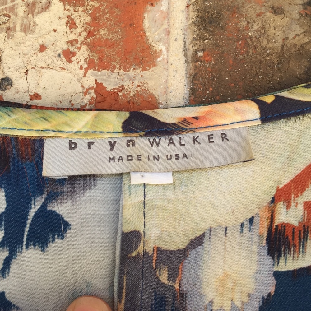 Bryn Walker Floral Watercolor Pattern Tunic Dress - Picture 5 of 7